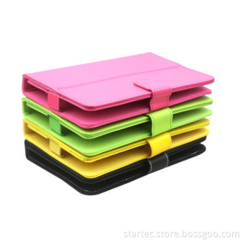 Tablet case with elastic clasp, supports different brands of 7" tablets